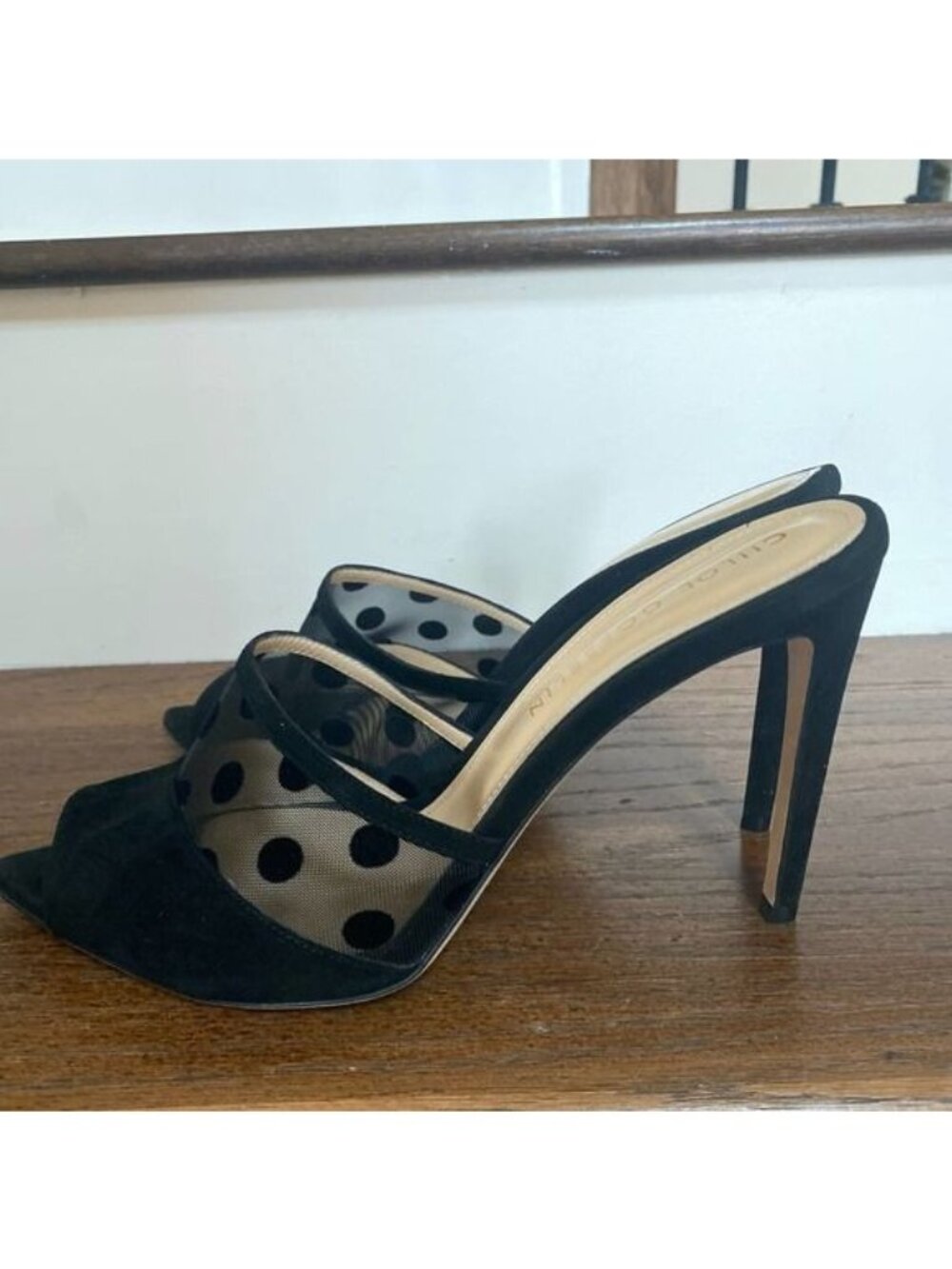 NWOT CHLOE GOSSELIN Liz Black Velvet Mules, size 42 - Picture 7 of 14